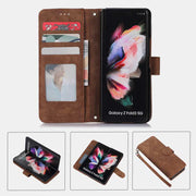 Wallet Case for Galaxy Z Fold 5/4/3 with S Pen Holder Crossbody Strap