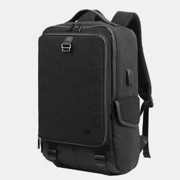 15 Inch Business Durable Travel Laptop Backpack with USB Charging Port Headphone Jack