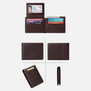 Men's Billfold Passcase Wallet Durable Wallets with Extra Capacity RFID Blocking
