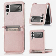 Samsung Galaxy Z Flip& Z Flip 3 4 Phone Case Leather Phone Bag with Card Holder