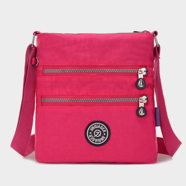 Crossbody Bag For Women Lightweight Multi-Pocket Nylon Cloth Shoulder Bag