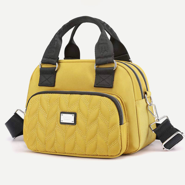 Women Lightweight Top Handle Hanbag Multi-pockets Waterproof Travel Crossbody Shoulder Bag