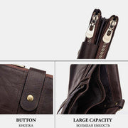 RFID Genuine Leather Large Capacity Wallet