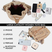 Top-Handle Bag for Women Large Capacity Vintage Winter Crossbody Bag