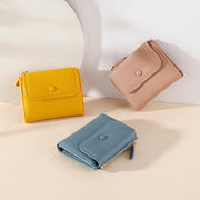 Womens Small Compact Bifold Leather Pocket Wallet Ladies Mini Purse