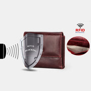 RFID Anti-Theft Genuine Leather Wallet