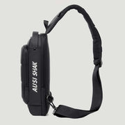 Anti-theft Men's Waterproof Sling Backpack Shoulder Bag with USB Charging Port