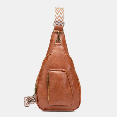 Vintage Soft Leather Sling Bag for Women Large Capacity Shoulder Daypack
