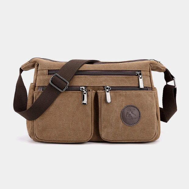 Multi-Pocket Large Capacity British Messenger Bag