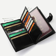 Leather Passport Holder Wallet Card Holder Design Passport Case with Multi-Slot