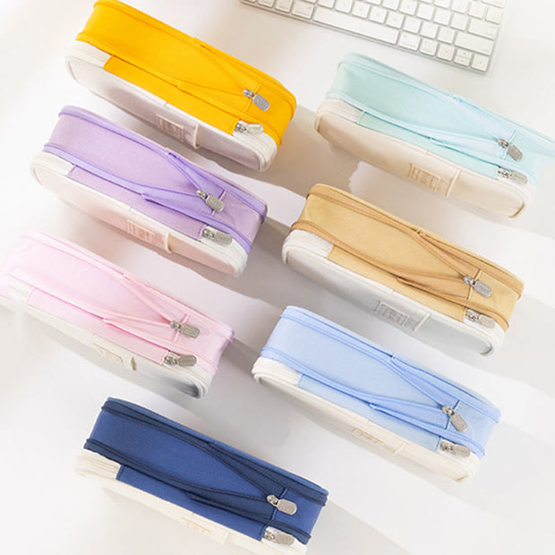 Pencil Case For Study Color Matching Large Capacity Pencil Bag