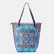 Geometric Geometric Floral Pattern Shoulder Bag Handbag Tote