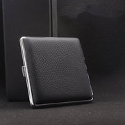Stainless Leather Cigarette Case For Men Minimalist Solid Color Box