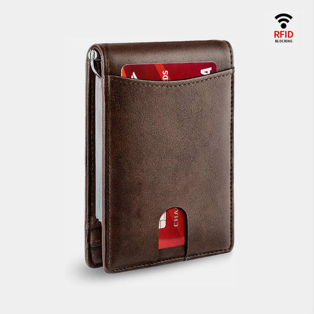 RFID Genuine Leather Exquisite Card Holder