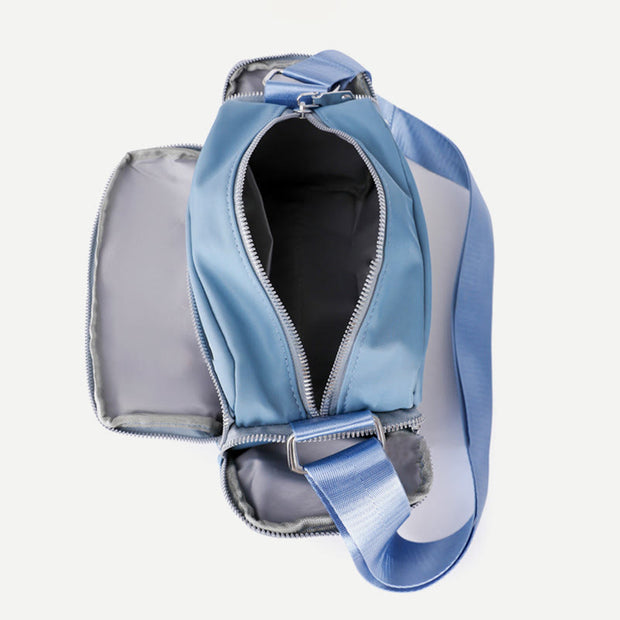 Crossbody Bag For Women Wide Strap Lightweight Nylon Shoulder Bag