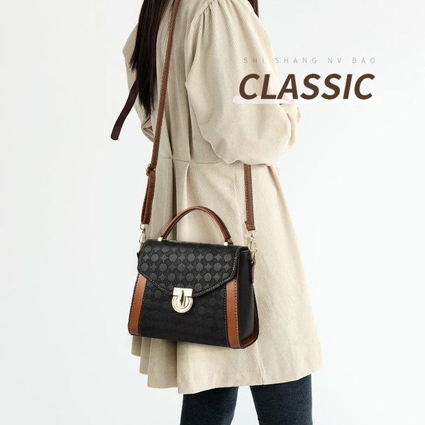 Clamshell Top-Handle Bag Women Classic Color Small Crossbody Bag