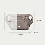 Women Minimalist Nylon Bag Solid Color Water Resistant Crossbody Daypack