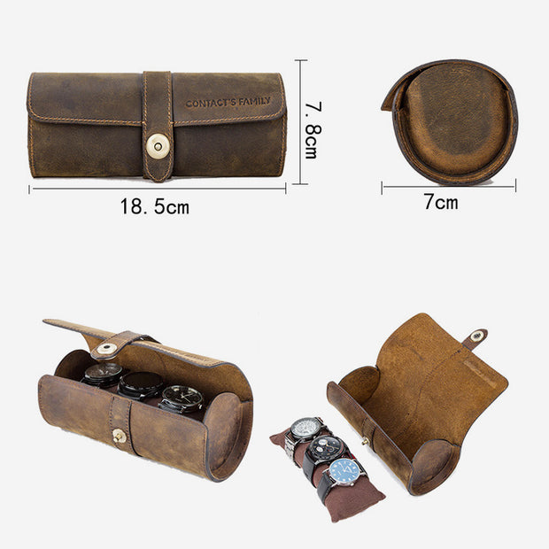 Unisex Vintage Roll Storage Bag for Watch