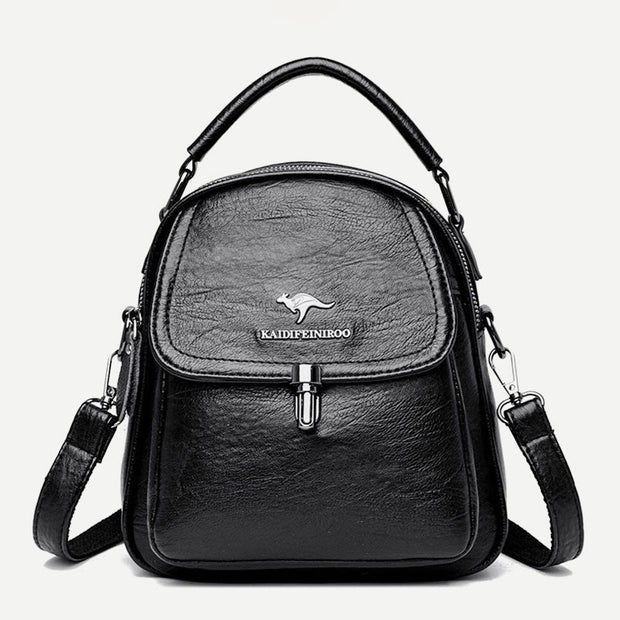 Backpack For Women Multifunctional Large Capacity Daily Leather Crossbody Bag