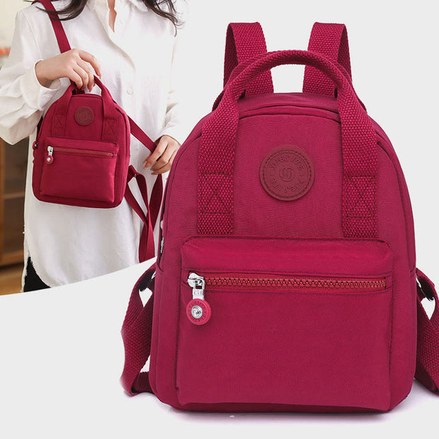 Backpack For Women Pure Color Large Capacity Leisure Travel Bag