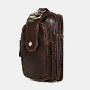Retro Classic Leather EDC Business Waist Phone Bag
