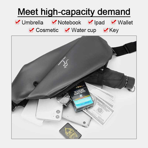 Casual Multifunctional Waterproof Large Capacity Sling Bag