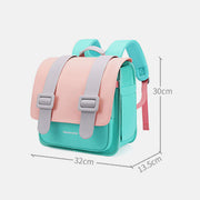 Backpack For School Students Horizontal Load Relief PU Leather Daypack