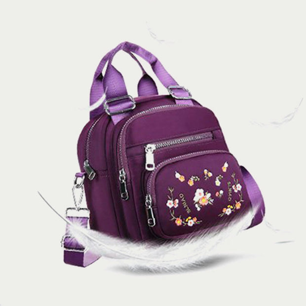 Limited Stock: Embroidery Floral Backpack Daypack Crossbody Bag