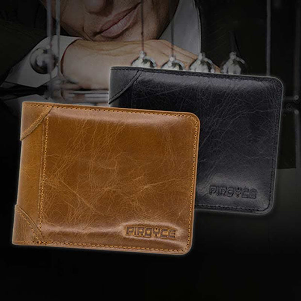Men's Real Leather Wallet Bifold Multi-slot with Detachable Card Holder