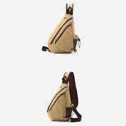 Multifunctional Cycling Purse For Men Large Capacity Canvas Sling Bag