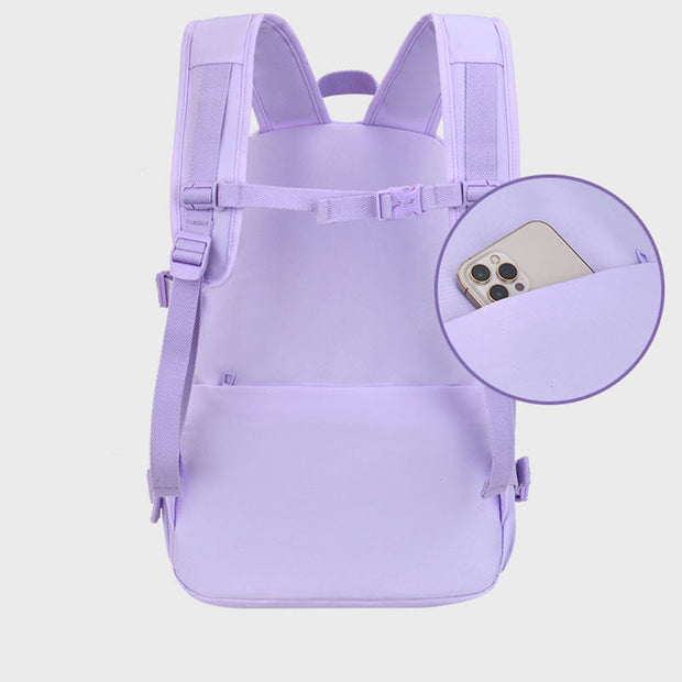 Backpack For Students Simple Large Capacity  Portable Primary School Bag