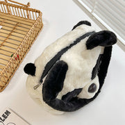Cute Panda Shoulder Bag For Women Plush Underarm Bag