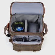 Unisex Canvas Camera Bag Small Compact Camera Shoulder Messenger Bag
