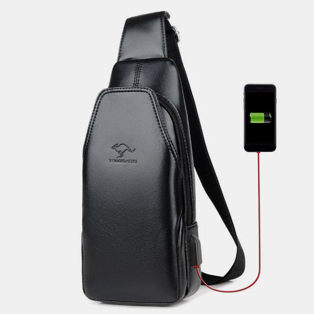 USB Large Capacity Sling Bag Crossbody Bag