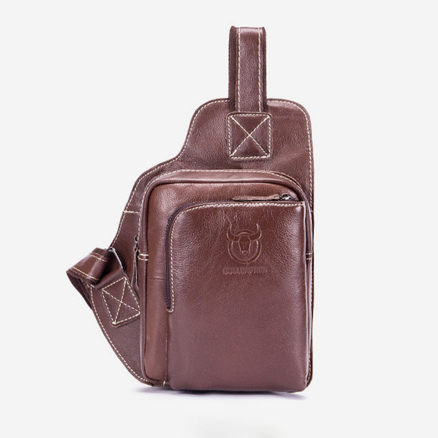 Large Capacity Genuine Leather Sling Bag