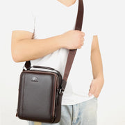 Messenger Bag for Men PU Leather Minimalist Business Crossbody Bag