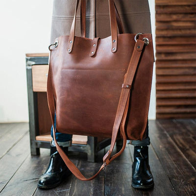 Vintage Oil Wax Leather Crossbody Shoulder Bag Work Totes for Women Purse Handbag