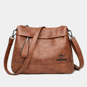 Crossbody Bag For Women Large Capacity Retro PU Leather Shoulder Bag