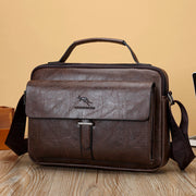 Horizontal Messenger Bag For Men Business Leather Crossbody Bag Handbag
