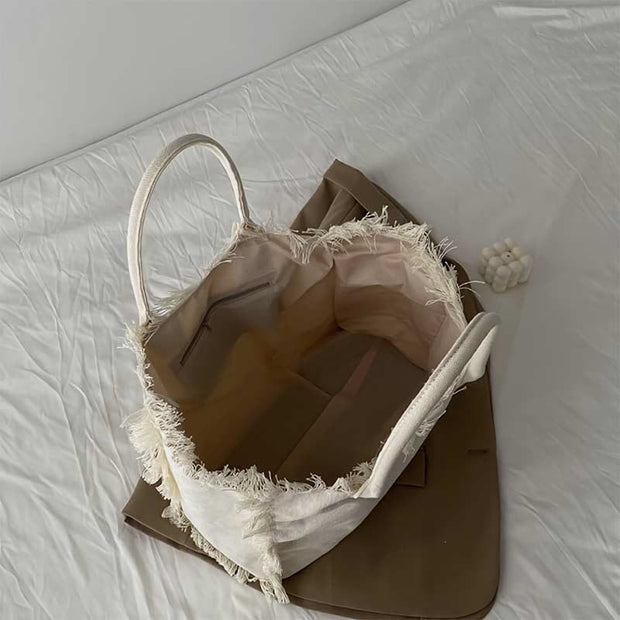 Tote Bag for Women Simple Large Capacity Canvas Shoulder Bag