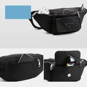 Multi-Pocket Nylon Waist Bag Lightweight Multi-Carry Chest Bag Waist Pack