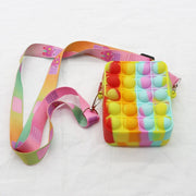 Funny Bubble Rainbow Unicorn Silicone Crossbody Bag