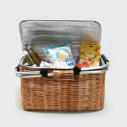 Cooler Bag For Beach Outing Foldable Thicken Oxford Picnic Basket