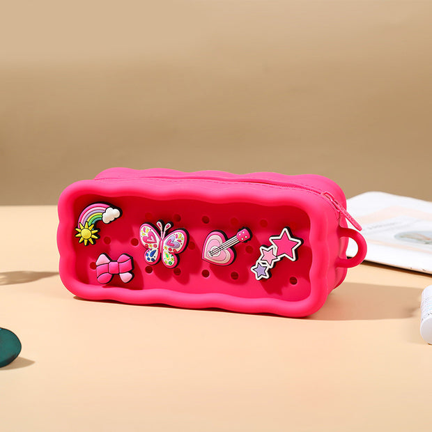 Deeppink Storage Bag For Women DIY Cartoon Butterfly Accessories Purse