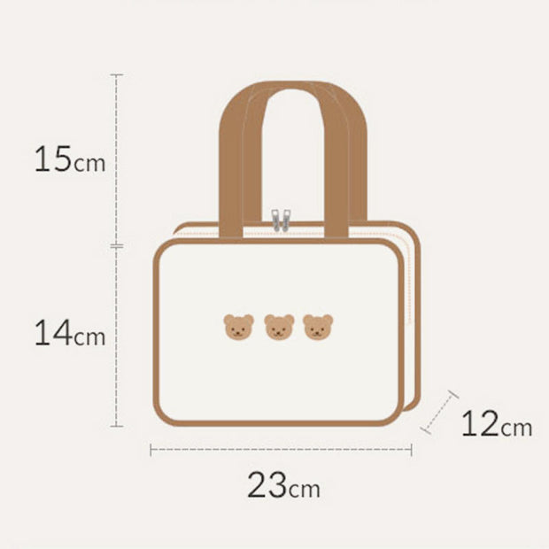 Cute Embroidery Lunch Bag Canvas Mommy Bag Baby Adult Portable Lunch Box