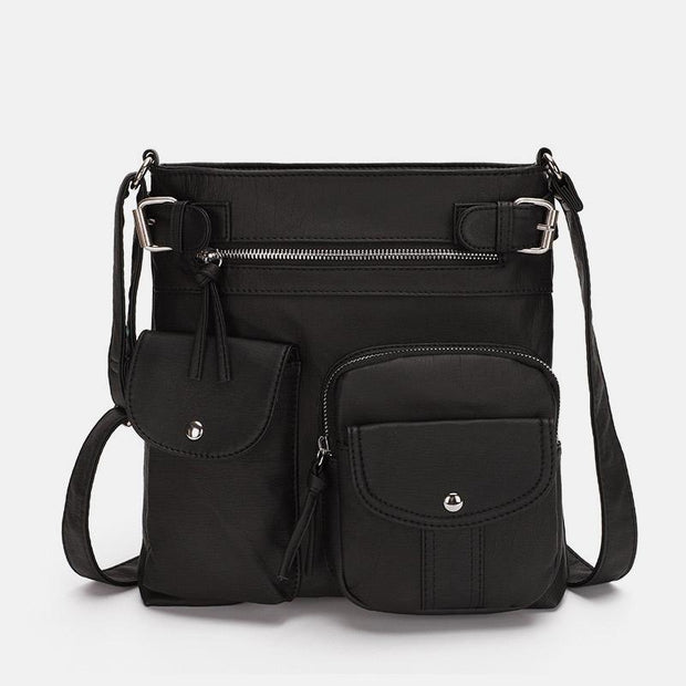 Large Capacity Solid Color Crossbody Bag