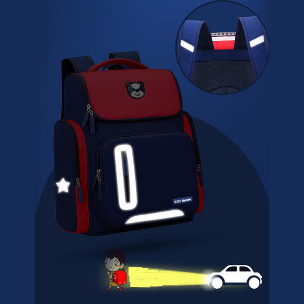 Backpack For Children Load Relief Breathable Reflective Design School Bag