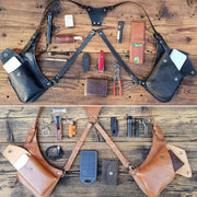 Mens Adjustable PU Leather Underarm Shoulder Holster Bag Outdoor Travel Wallet