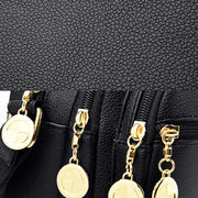 Double Compartment Purse Women Minimalist Soft Leather Cross Body Bag