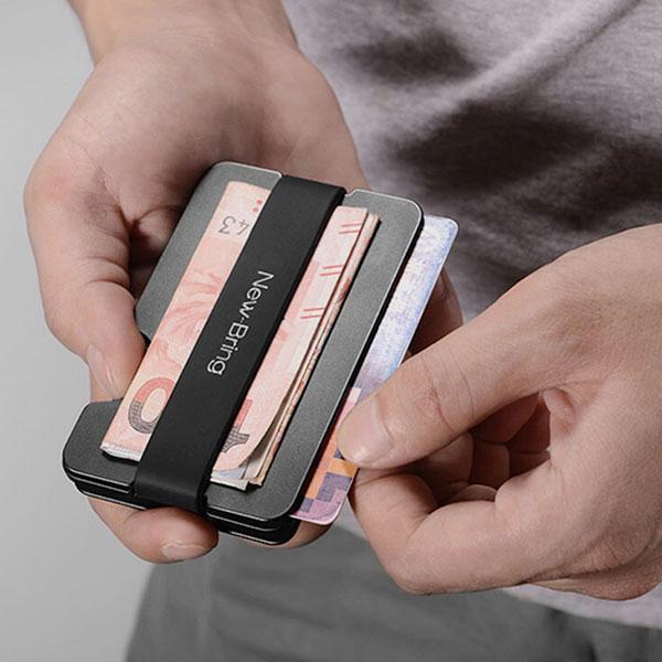 EDC RFID Aluminum Multifunction Keychain Card Holder Wallet